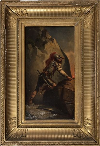 Portrait Of A Soldier Oil Painting by Jean Adrien Guignet