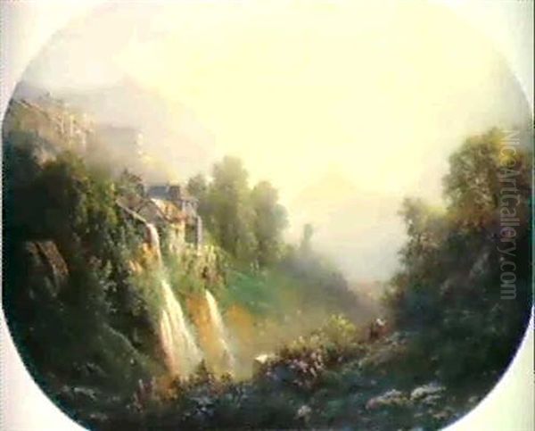 Vallee D'aosta Oil Painting by Charles Louis Guigon