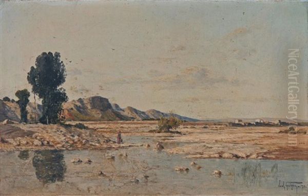 Paysage De La Drome Oil Painting by Paul Camille Guigou