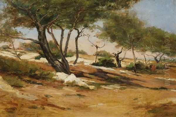 Paysage Mediterraneen Oil Painting by Paul Camille Guigou