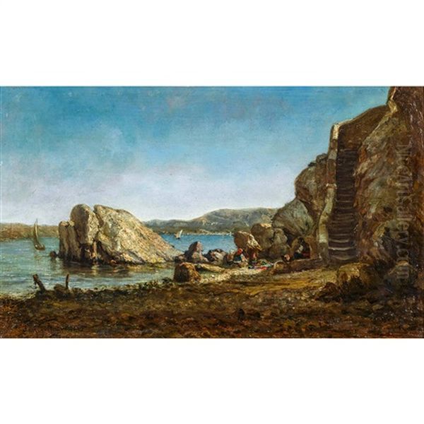 Environ De La Madrague, La Pointe Rouge Oil Painting by Paul Camille Guigou