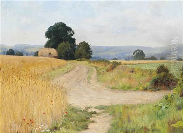 The Cornfield Oil Painting by Paul Camille Guigou