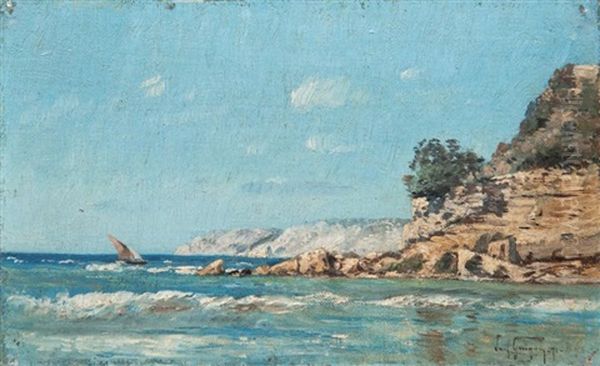 Cote De Marseille Vers L'estaque Oil Painting by Paul Camille Guigou