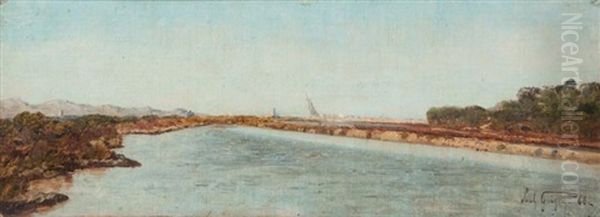 Vue Des Martigues Oil Painting by Paul Camille Guigou