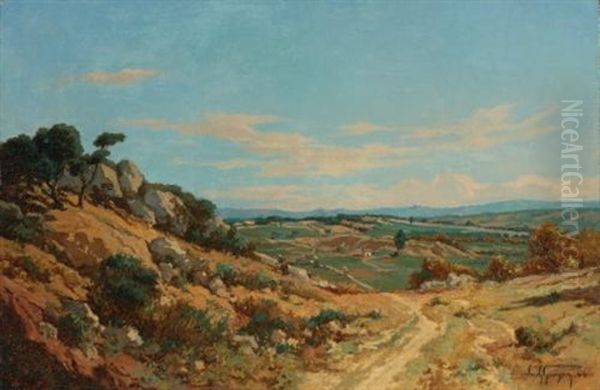 Collines De Luberon Oil Painting by Paul Camille Guigou