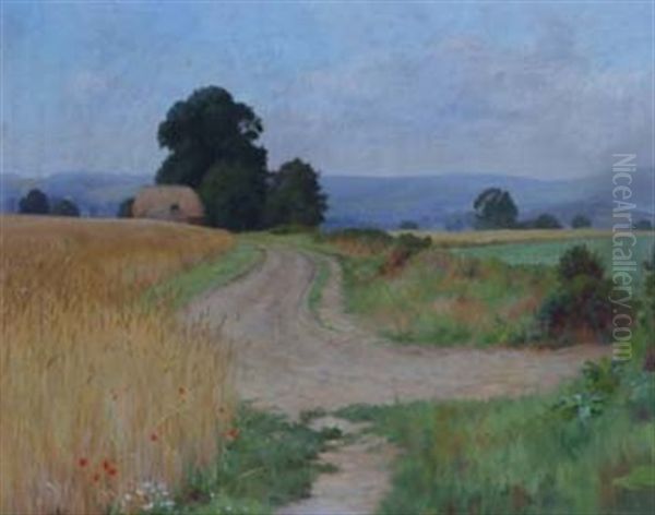 Wheatfield Oil Painting by Paul Camille Guigou