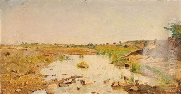 Vue D'une Riviere Dans Un Paysage Rocheux Oil Painting by Paul Camille Guigou