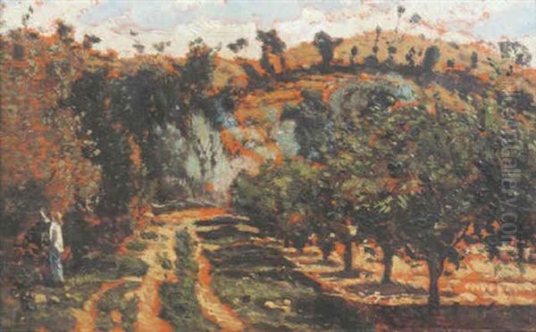 La Cueillette Oil Painting by Paul Camille Guigou