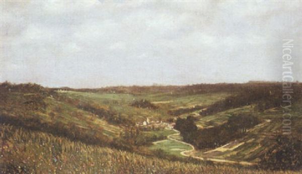 Paysage Au Creux D'une Vallee Oil Painting by Paul Camille Guigou