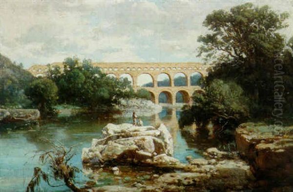 Pont Du Garet Oil Painting by Paul Camille Guigou