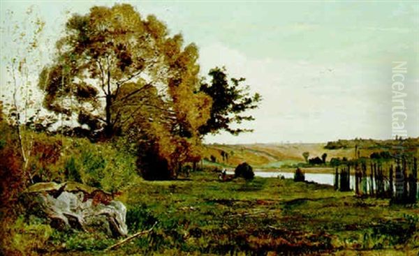 Une Matinee D'automne A Cernay Oil Painting by Paul Camille Guigou