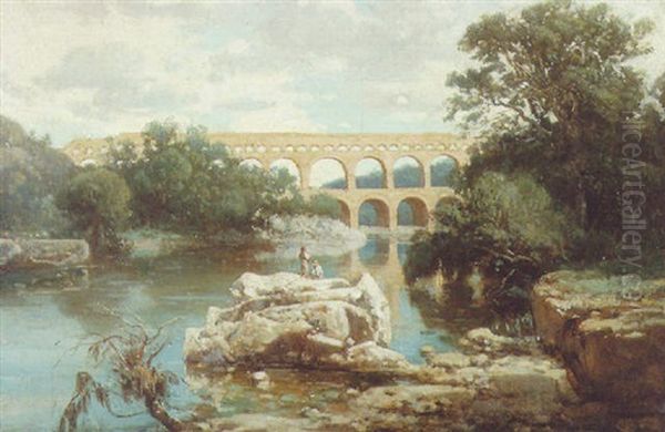 Pont Du Garet Oil Painting by Paul Camille Guigou