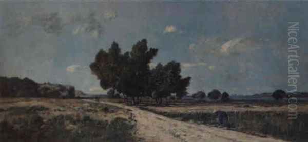 Paysage De La Crau Oil Painting by Paul Camille Guigou