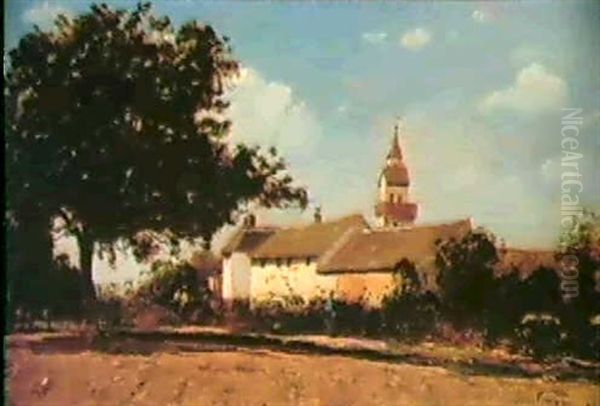 La Ferme De Sommeret En Seine-et-oise Oil Painting by Paul Camille Guigou