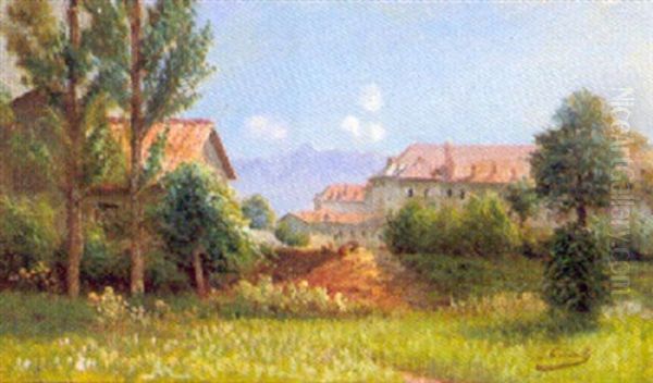 Paysage A Corenc Oil Painting by Louis Guiguet