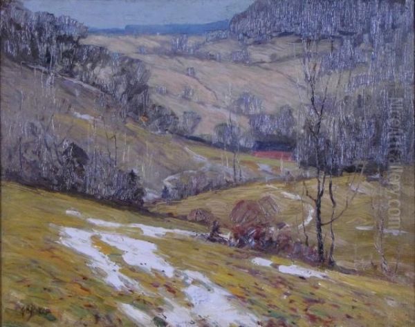 Hills Of Wayne Oil Painting by George Herbert Baker