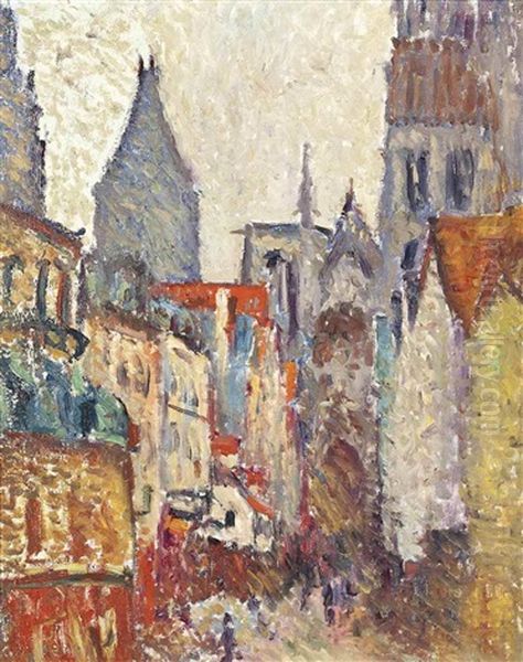 Rouen Oil Painting by Narcisse Guilbert