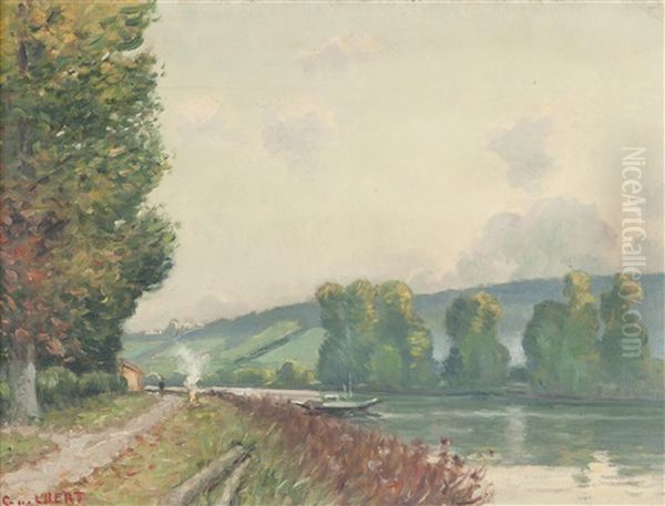 Bord De Seine, Effet D'automne Oil Painting by Narcisse Guilbert