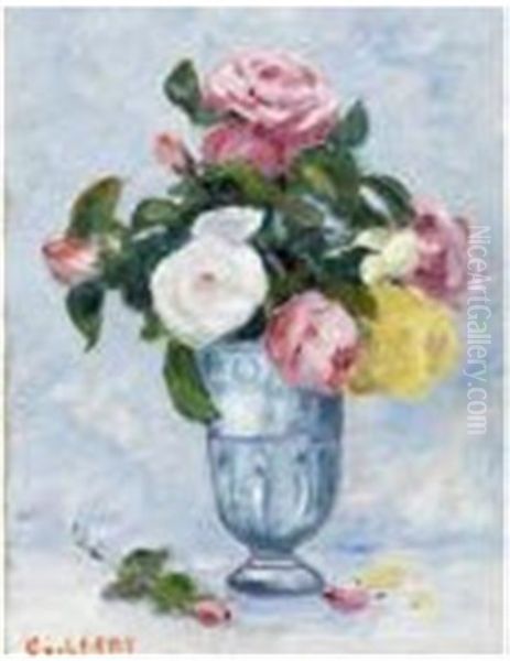 Roses Dans Un Vase Oil Painting by Narcisse Guilbert