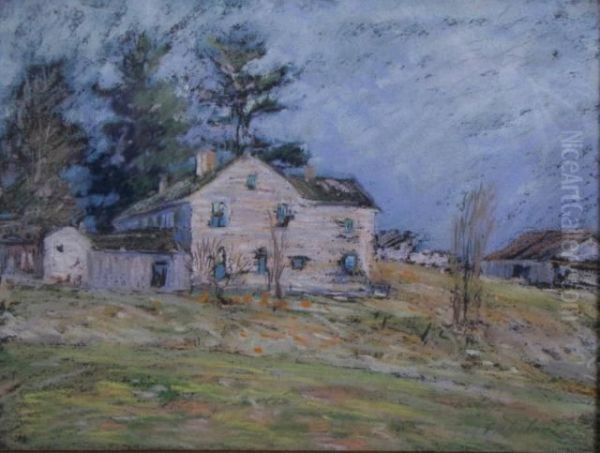 Summer Farmstead Oil Painting by George Herbert Baker