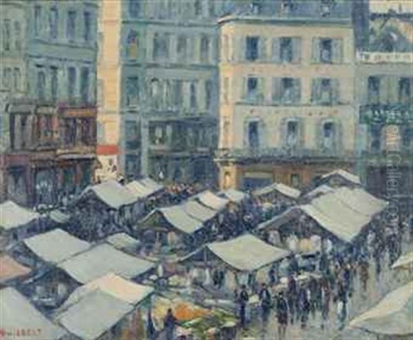 Place De La Basse Vieille Tour Oil Painting by Narcisse Guilbert