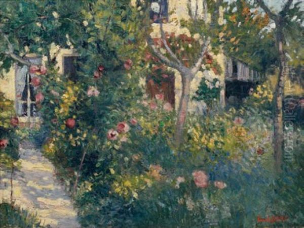 La Roseraie Du Jardin Oil Painting by Narcisse Guilbert