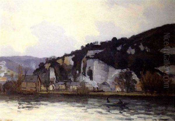 Coteaux De Biessard, Effets D'hiver Oil Painting by Narcisse Guilbert