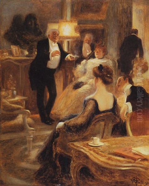 The Story Teller Oil Painting by Albert Guillaume