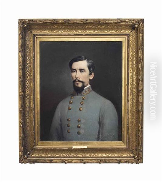 Major General Patrick R. Cleburne Oil Painting by Louis Mathieu Didier Guillaume