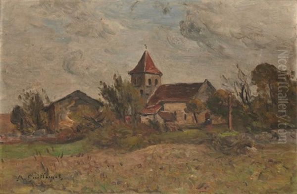 Eglise Dans Un Paysage Oil Painting by Gustave Achille Guillaumet