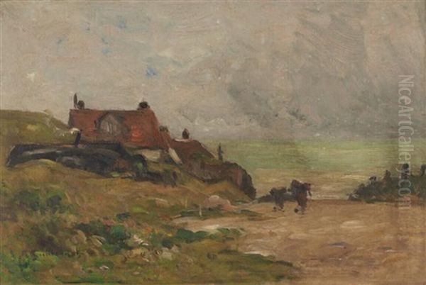 Chaumiere En Bord De Mer Oil Painting by Gustave Achille Guillaumet