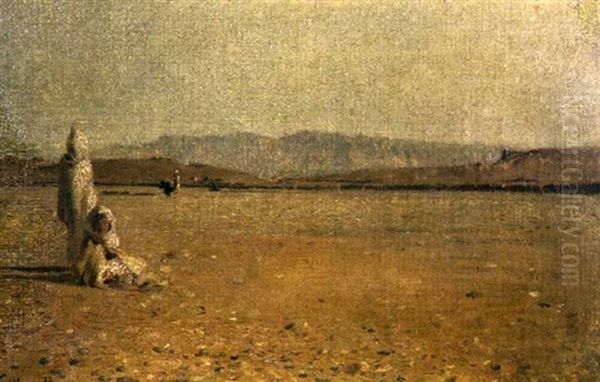 Monts Aures, Biskra Oil Painting by Gustave Achille Guillaumet