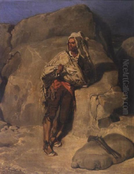 Guerrier Oriental Oil Painting by Gustave Achille Guillaumet