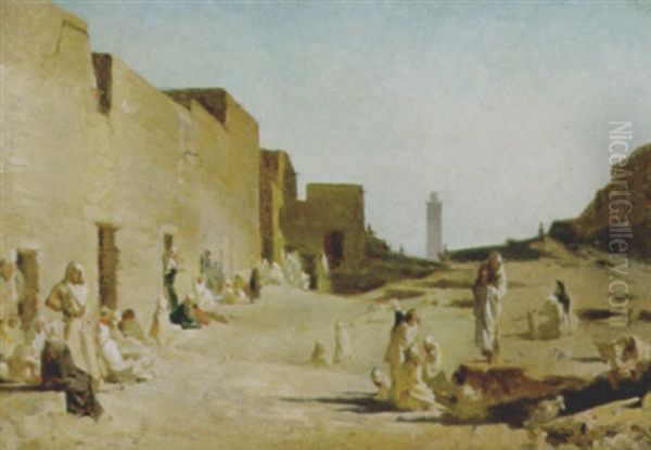 Laghout, Sahara Algerien Oil Painting by Gustave Achille Guillaumet