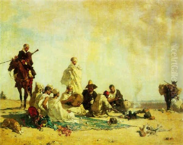 La Halte Oil Painting by Gustave Achille Guillaumet