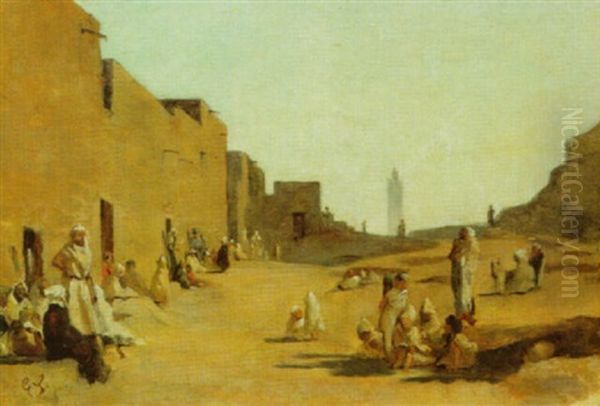 Laghouat, Sahara Algerien Oil Painting by Gustave Achille Guillaumet