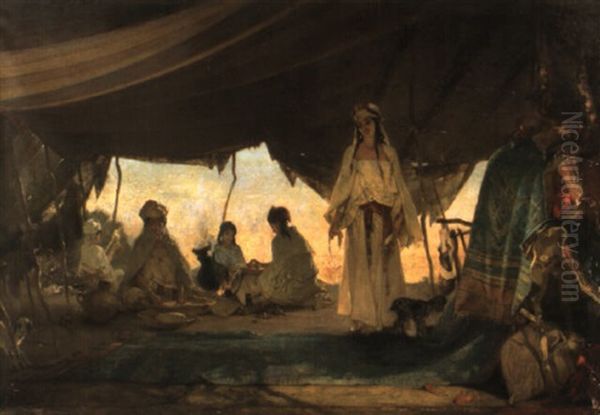 Femmes Arabes Sous La Tente by Gustave Achille Guillaumet