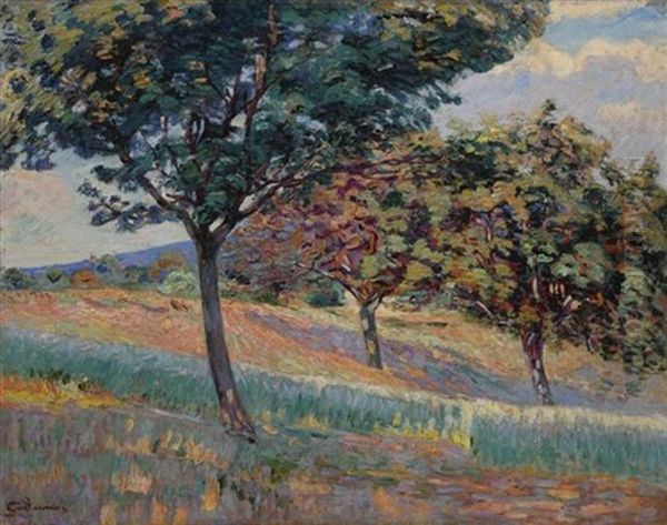 Verger A La Lisiere D'un Bois A Saint-cheron, 1893 Oil Painting by Armand Guillaumin