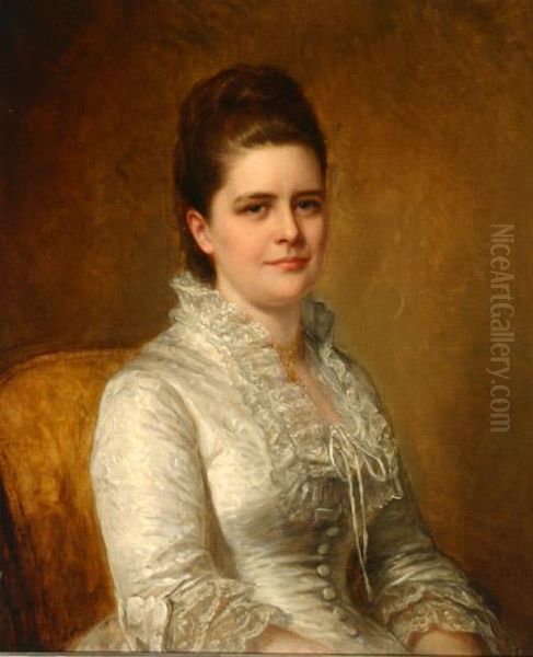 Portrait Of Alice Riggs Colgate Wood Oil Painting by George Augustus Baker Jnr.