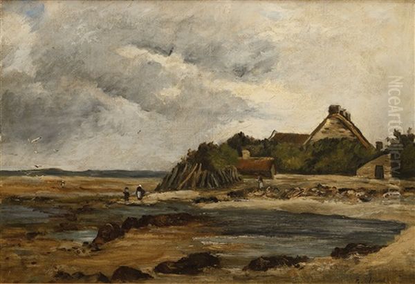 Maison En Bord De Mer Oil Painting by Jean Baptiste Antoine Guillemet