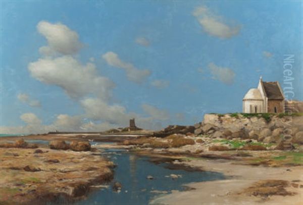 Saint-vaast-la-hougue Oil Painting by Jean Baptiste Antoine Guillemet