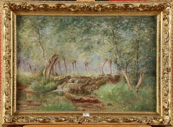 Sous-bois Oil Painting by Jean Baptiste Antoine Guillemet