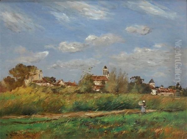 Vue De Moret Sur Loing by Jean Baptiste Antoine Guillemet