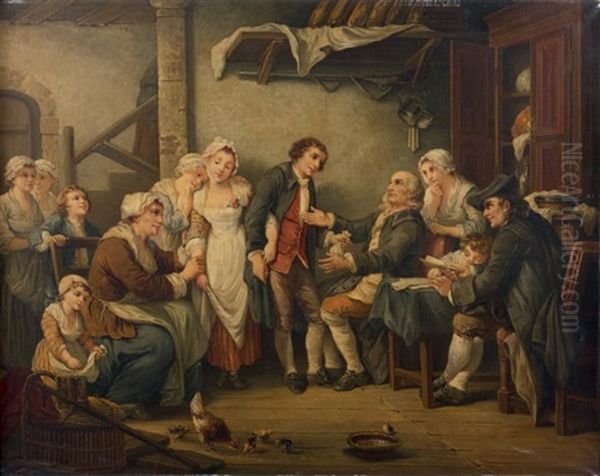 L'accordee De Village Oil Painting by Jean Baptiste Antoine Guillemet