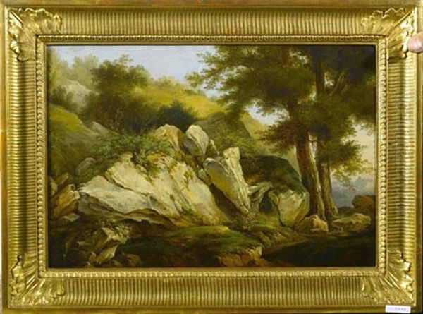 Landschaft Mit Einem Dorf Im Hintergrund Oil Painting by Jean Baptiste Antoine Guillemet