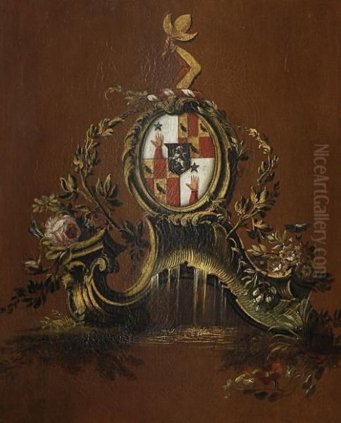 Armorial Still Life Oil Painting by John Baker