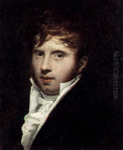 Portrait Of The Artist As A Young Man Oil Painting by Alexandre Charles Guillemot