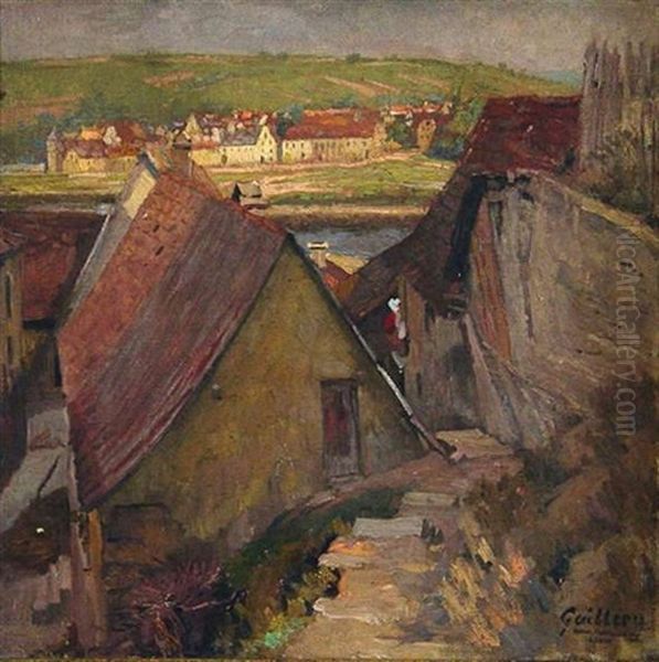 Stadtchen Am Fluss Oil Painting by Franz Paul Maria Guillery