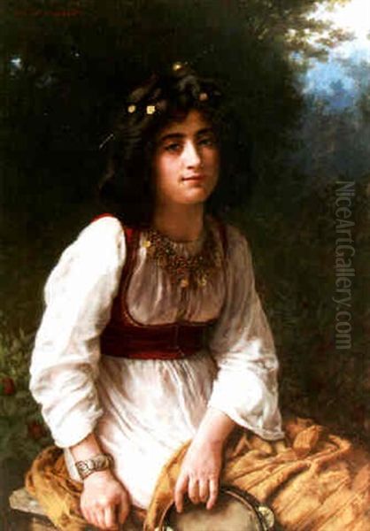 The Gypsy Girl Oil Painting by Eugene-Antoine Guillon