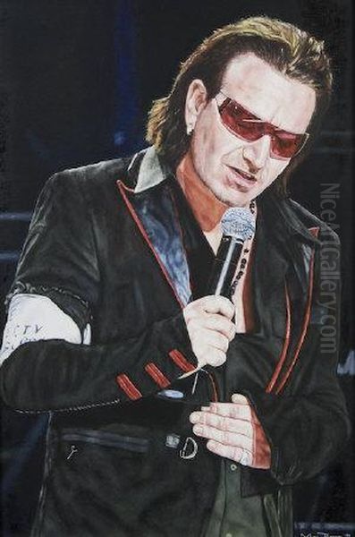 Bono Oil Painting by Mary Baker